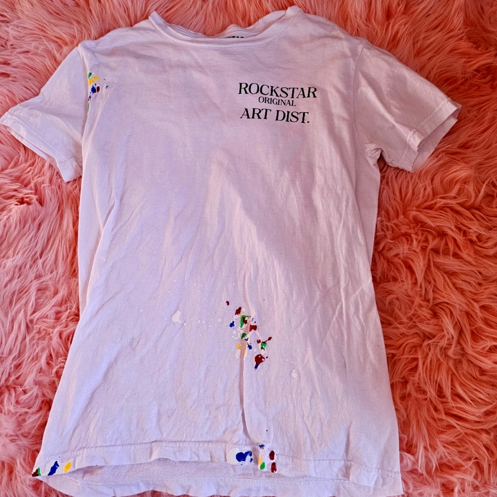 Rockstar original Art District men's paint splatter T-shirt size small
